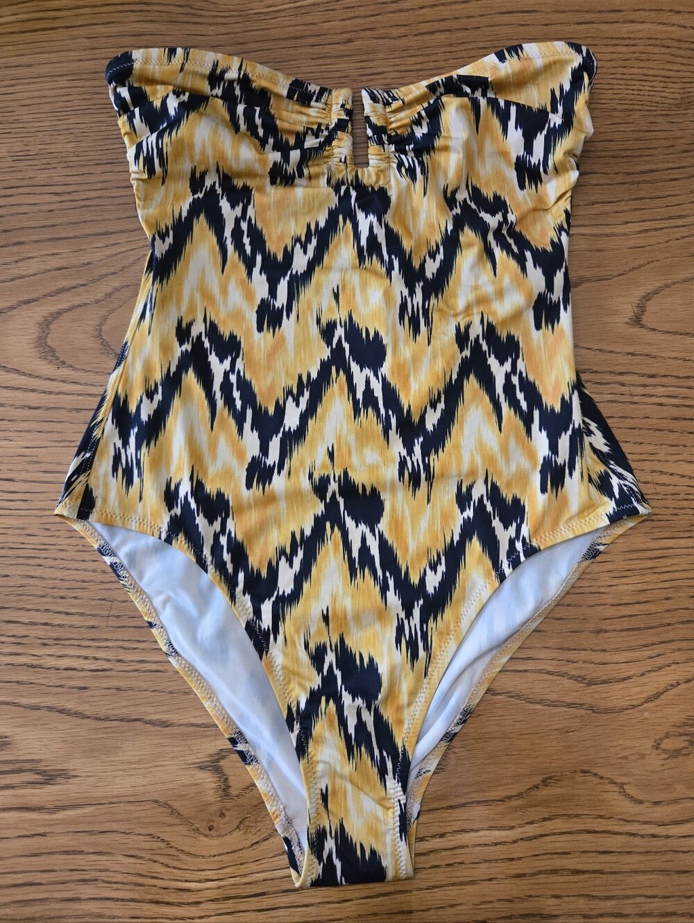 Ulla Johnson Kids Yellow and Black One-Piece Swimsuit